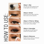 Makeup Revolution Gel Eyeliner Pot with Brush - Black | Grocsy