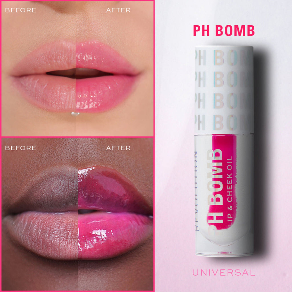 Makeup Revolution Ph Bomb Lip & Cheek Oil Universal | Grocsy