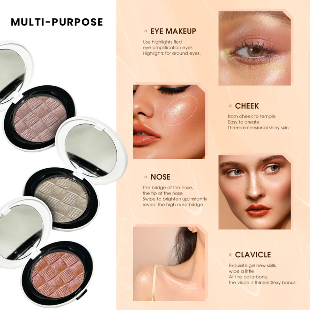Shopaarel Metallic Glow Highlighter - Pink Pearl | Grocsy