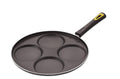 Anjali Diamond Aluminium Dura Big Non Stick Uttappa Tawa (4-Cavities), Black | Grocsy