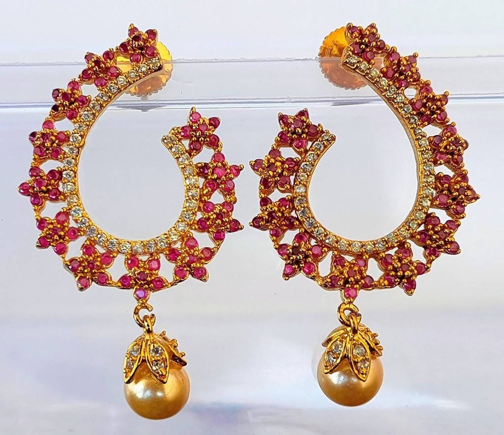 AD Ruby Latest Designer Earrings | Grocsy