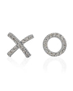 Rhodium Plated Cz Circular Stud Earring For Women - Wahe Jewels - Swadesiicart