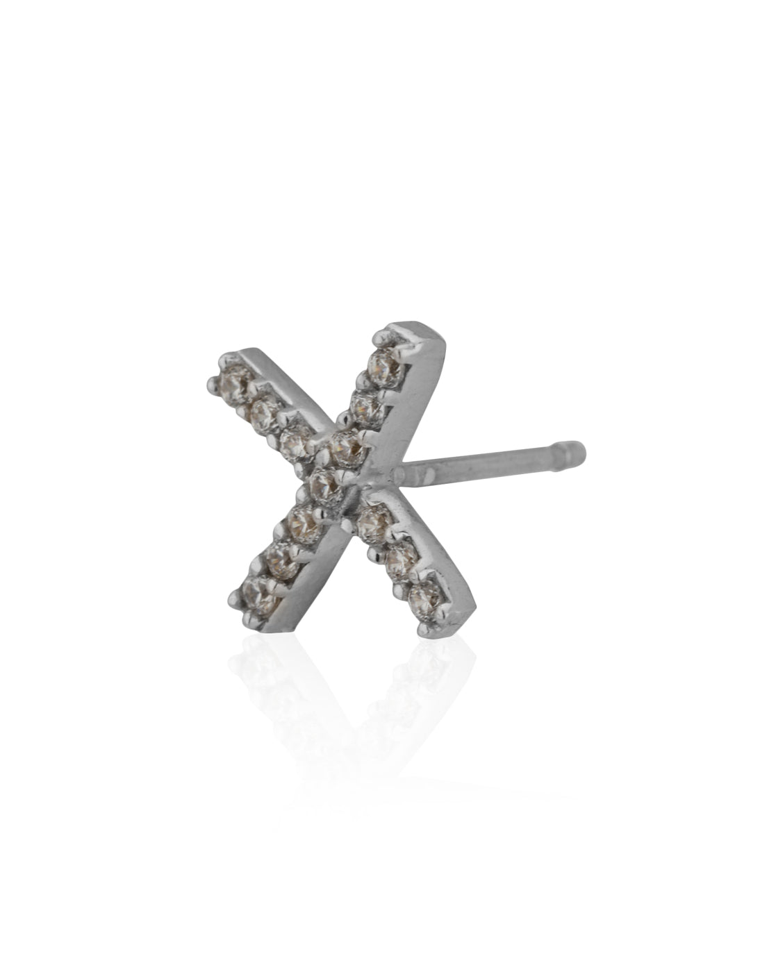 Rhodium Plated Cz Circular Stud Earring For Women - Wahe Jewels - Swadesiicart