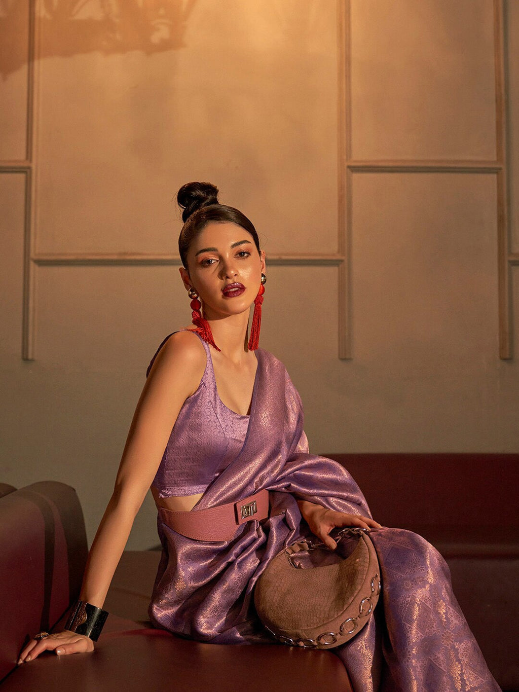 Saree Mall Woven Design Zari Silk Blend Kanjeevaram Saree | Grocsy