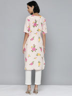 HERE&NOW Women Floral Printed Straight Kurta | Grocsy