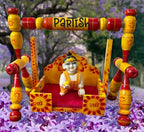 Partish Jhula for Laddu Gopal | Krishna Bal Gopal Jhula for Ladoo Gopal - Swing for Kanha Ji | Grocsy