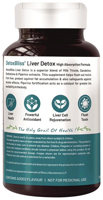 Bliss Welness Liver Detox Veg Tablet | Grocsy