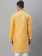Sojanya Geometric Embroidered Thread Work Cotton Silk Kurta | Grocsy