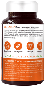 Bliss Welness Sugar Management Fenugreek White Kidney Bean Extract Veg Capsule | Grocsy