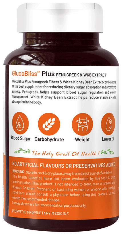 Bliss Welness Sugar Management Fenugreek White Kidney Bean Extract Veg Capsule | Grocsy