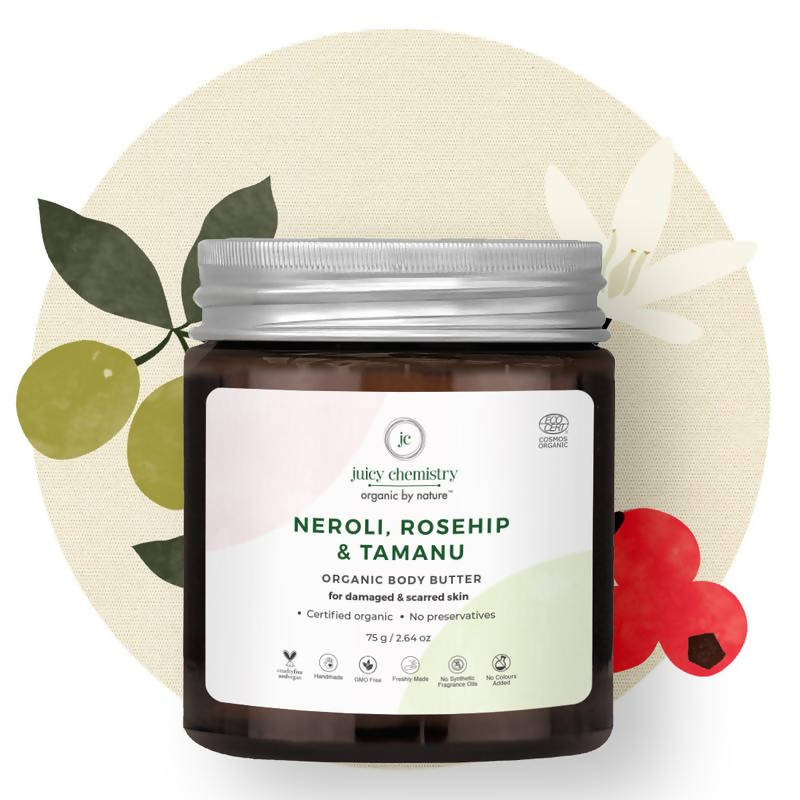 Juicy Chemistry Neroli, Rosehip & Tamanu Organic Body Butter | Grocsy