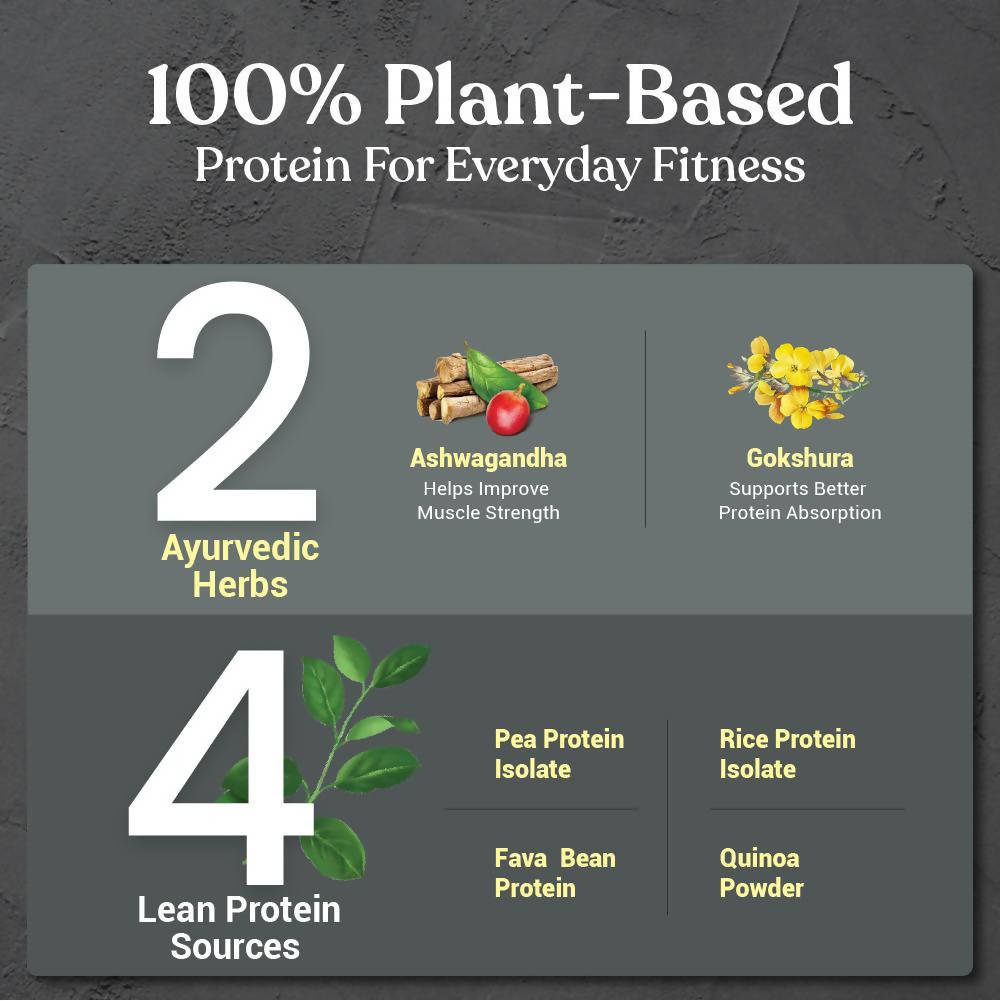 Kapiva Ayurveda Men's Vegan Protein - Banana Flavour | Grocsy