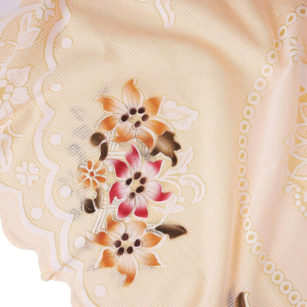 Kuber Industries Floral Cotton 6 Seater Dinning Table Cover | Grocsy