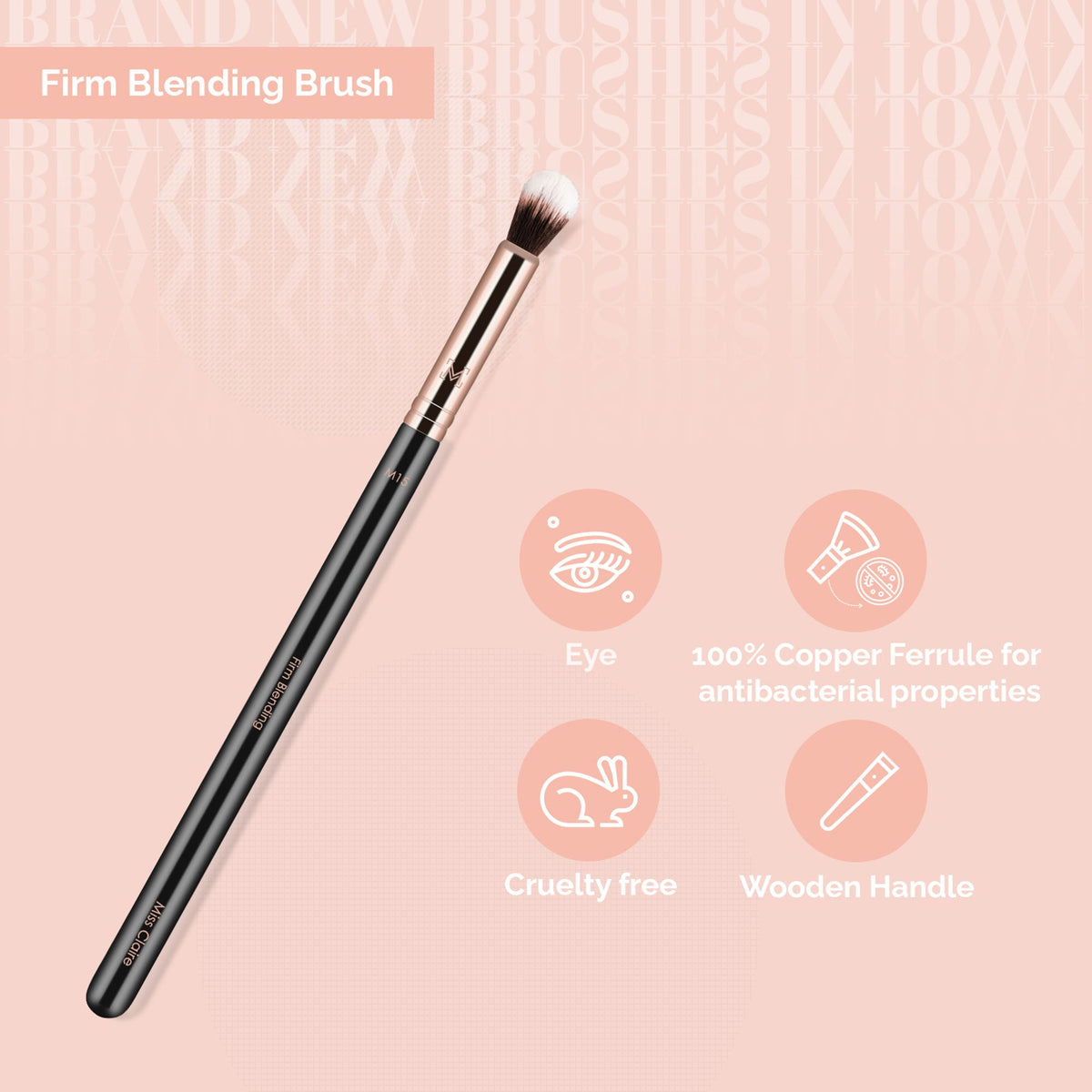 Miss Claire M15 - Firm Blending Brush - Rose Gold | Grocsy