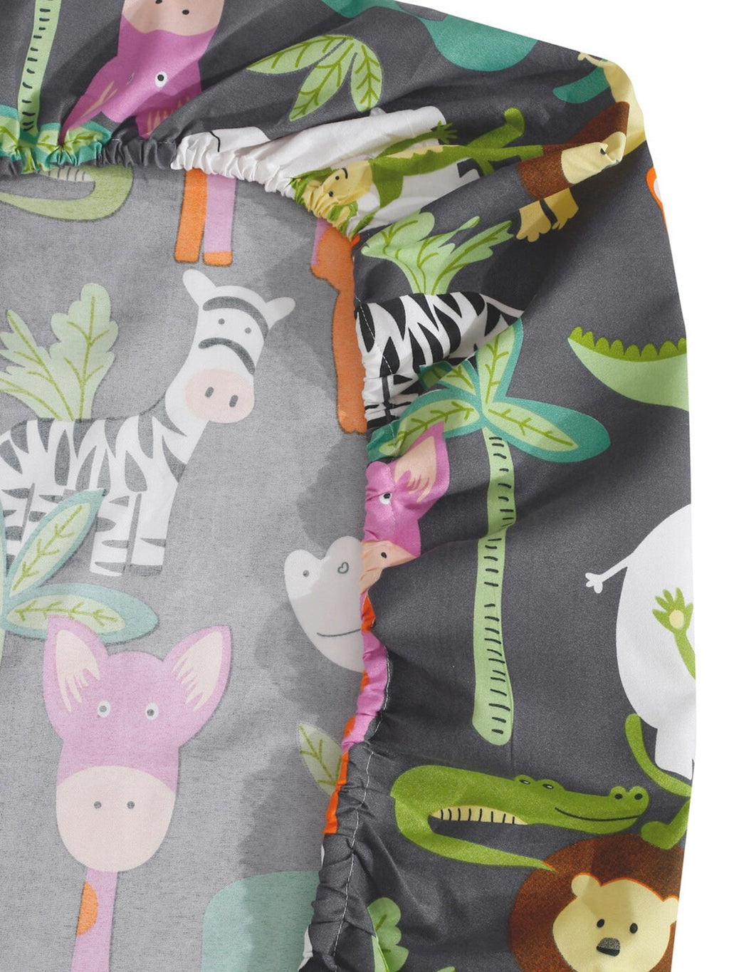 KLOTTHE Grey & Orange Cartoon Character Printed 300 TC King Bedsheet With 2 Pillow covers | Grocsy