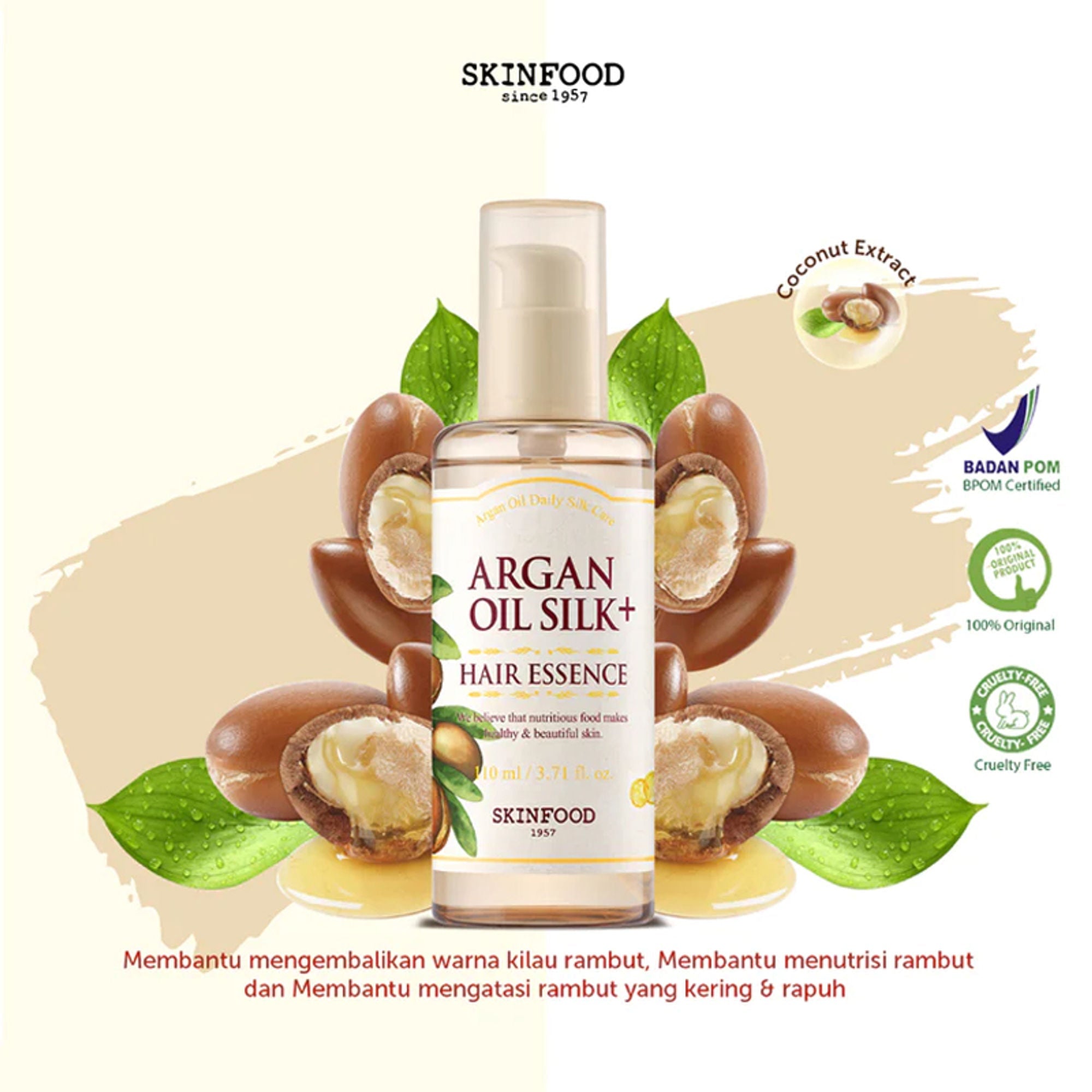Skinfood Argan Oil Silk+ Plus Hair Essence | Grocsy