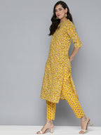 HERE&NOW Ethnic Motifs Printed Sequinned Kurta With Trousers & With Dupatta | Grocsy