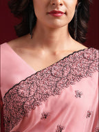kasee Floral Embroidered Saree | Grocsy