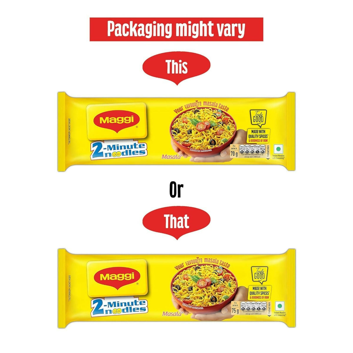 Maggi 2-Minute Instant Noodles, Favourite Masala Taste | Grocsy