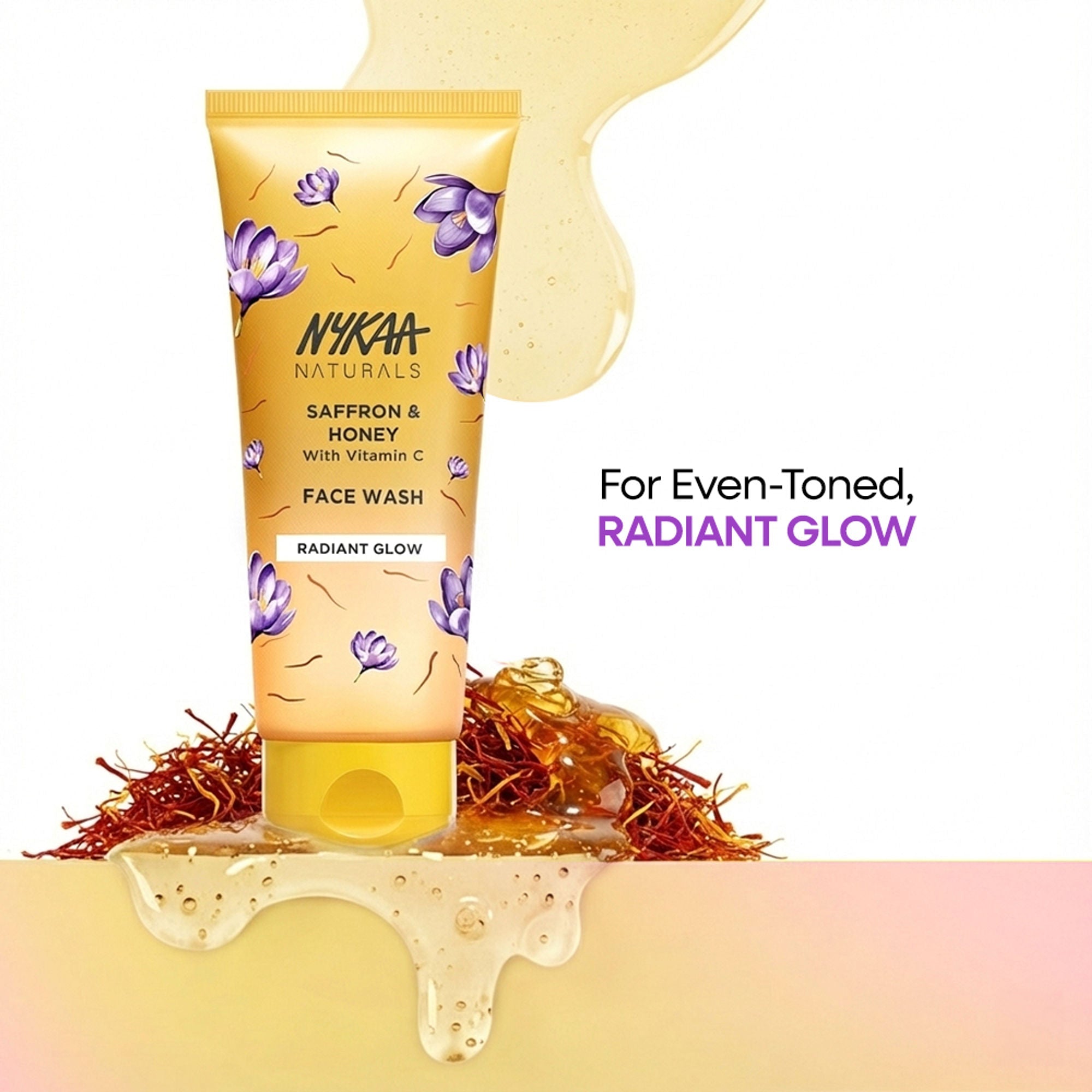 Nykaa Anti-Acne Face Wash With Salicylic Acid, Tea Tree & Neem - For Oily & Acne Prone Skin - Vitamin C Saffron Honey | Grocsy