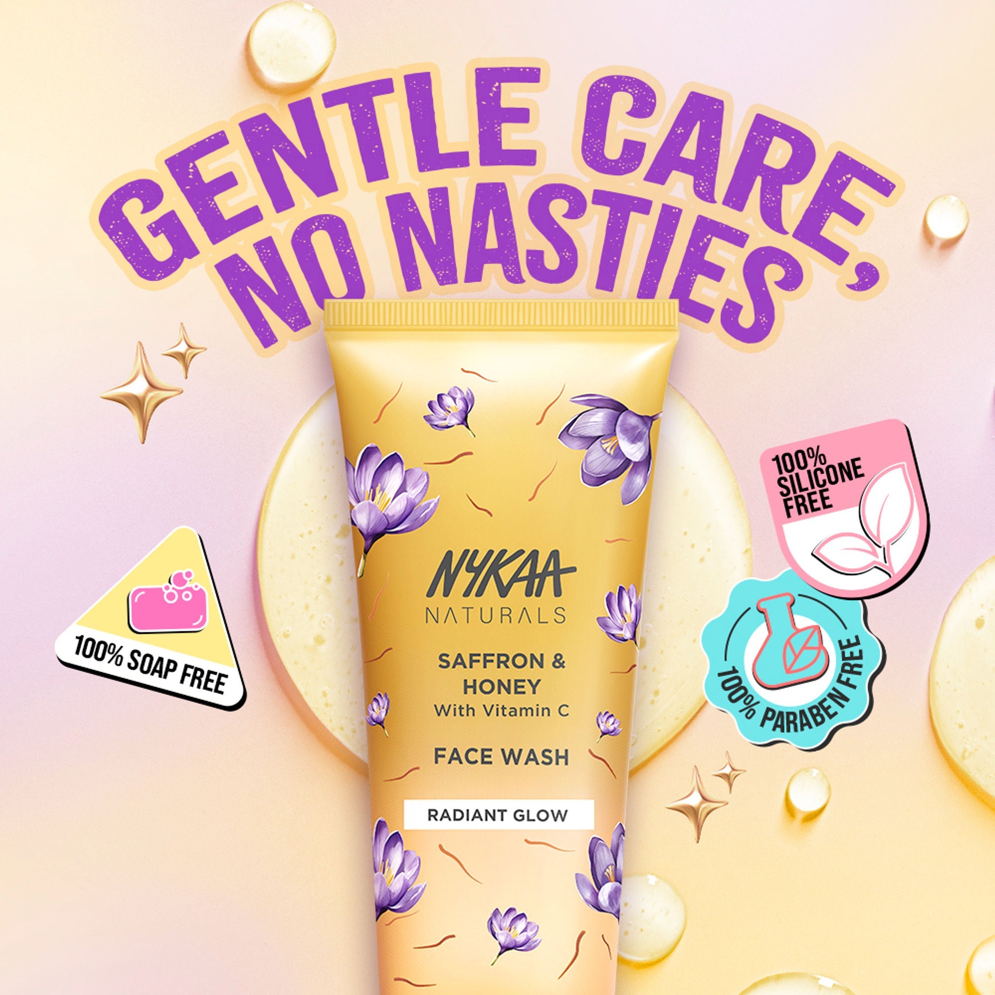 Nykaa Anti-Acne Face Wash With Salicylic Acid, Tea Tree & Neem - For Oily & Acne Prone Skin - Vitamin C Saffron Honey | Grocsy