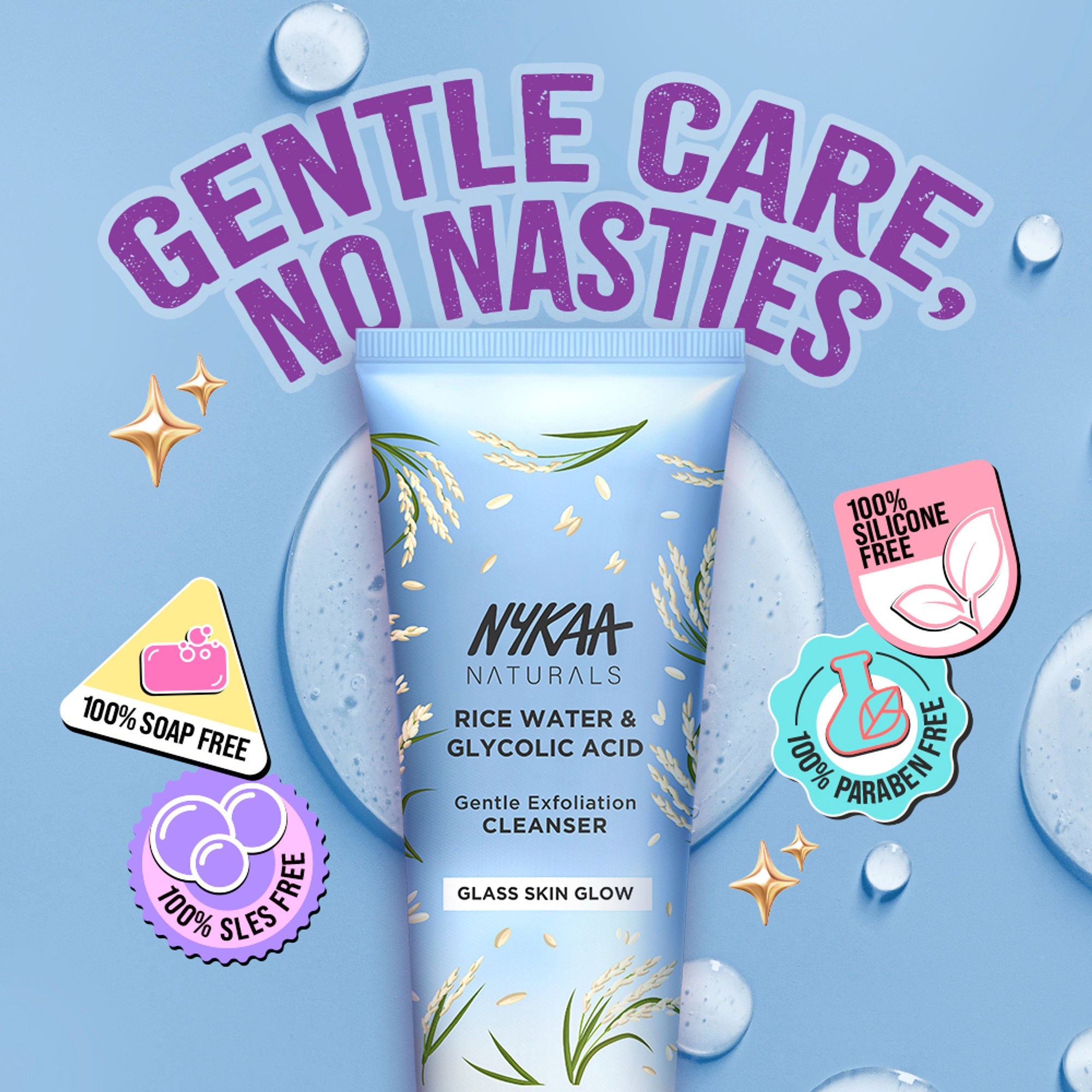 Nykaa Anti-Acne Face Wash With Salicylic Acid, Tea Tree & Neem - For Oily & Acne Prone Skin - Glycolic Acid Rice Water | Grocsy