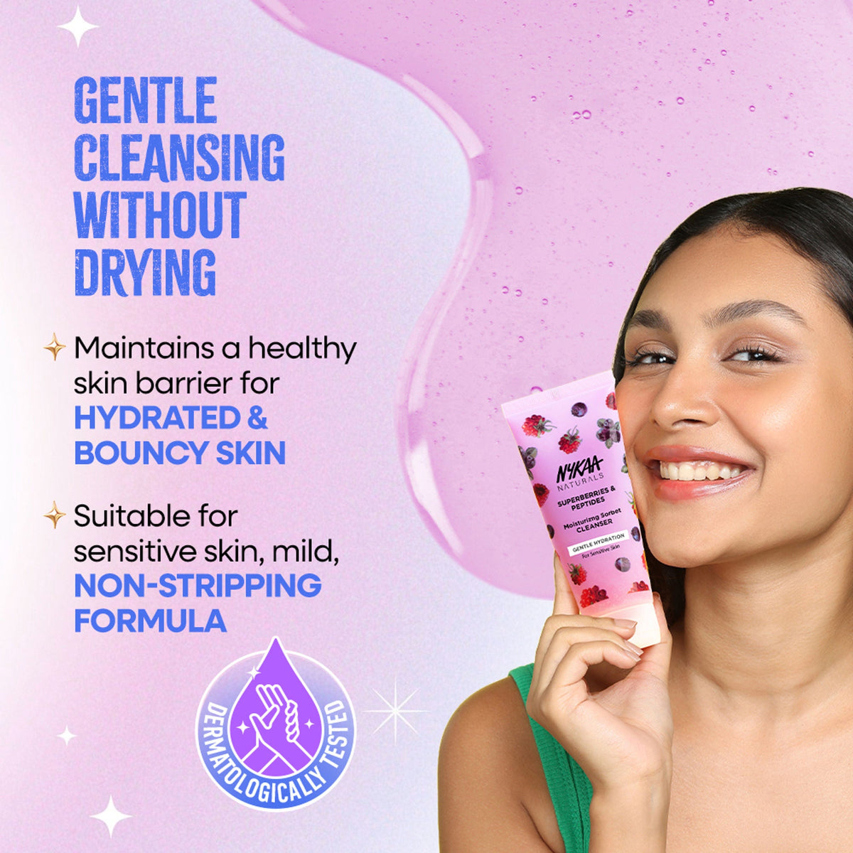 Nykaa Anti-Acne Face Wash With Salicylic Acid, Tea Tree & Neem - For Oily & Acne Prone Skin - Peptides Superberries | Grocsy