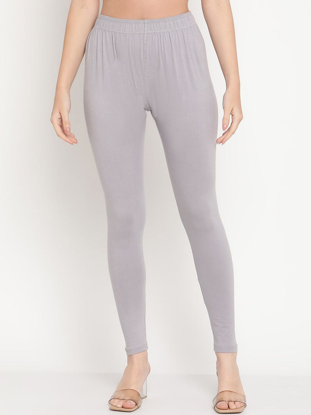 TAG 7 Women Pack Of 2 Solid Comfort-Fit Ankle-Length Leggings | Grocsy
