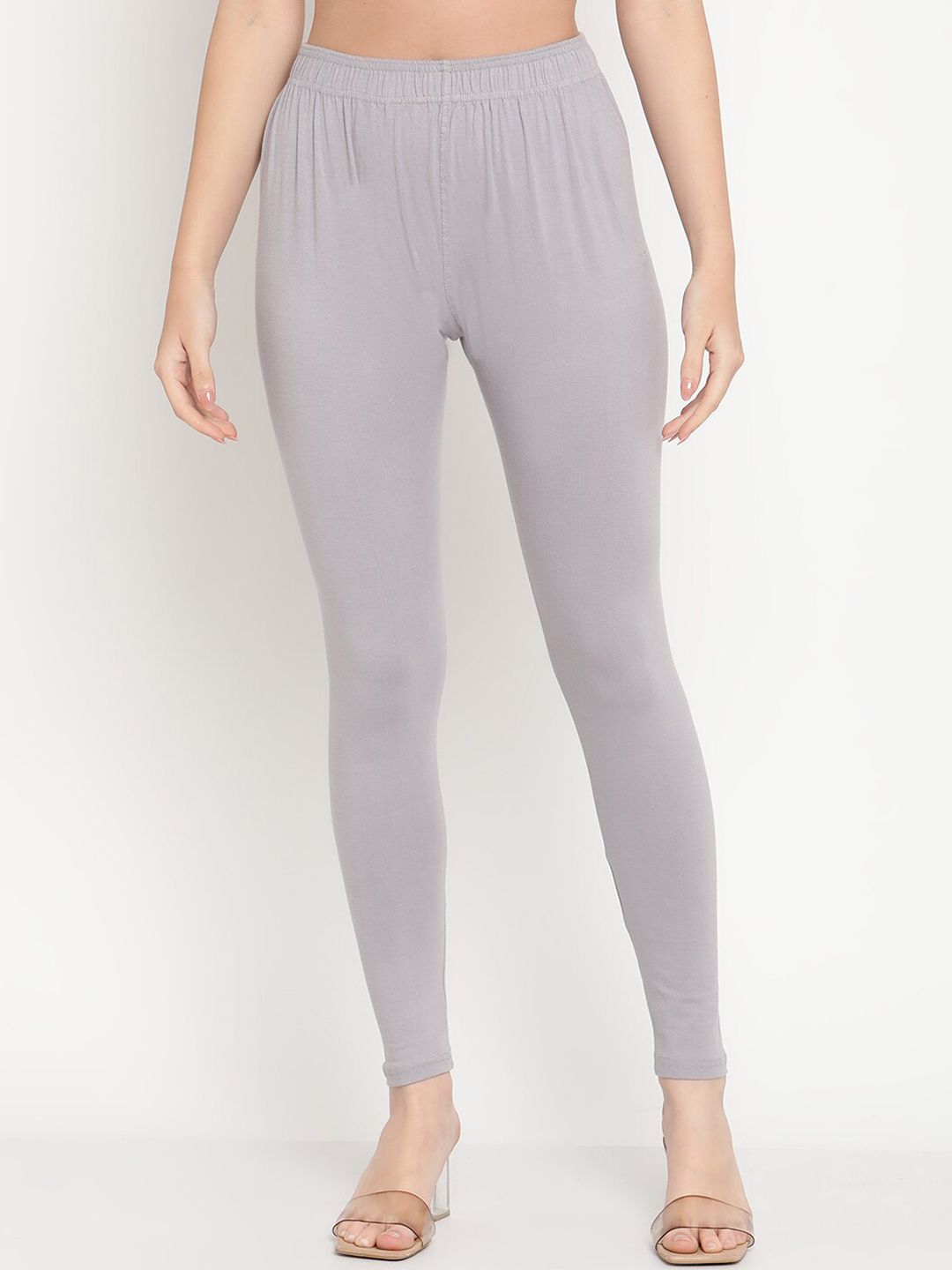 TAG 7 Women Pack Of 2 Solid Comfort-Fit Ankle-Length Leggings | Grocsy