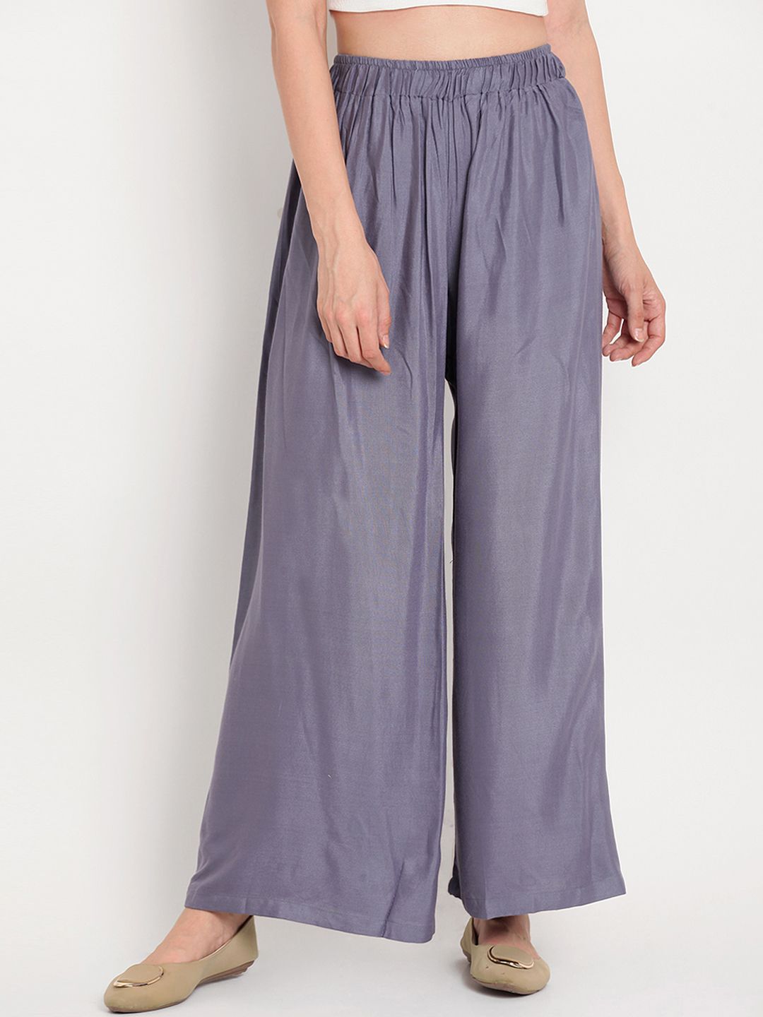 TAG 7 Women Pack of 2 Solid Flared Palazzos | Grocsy