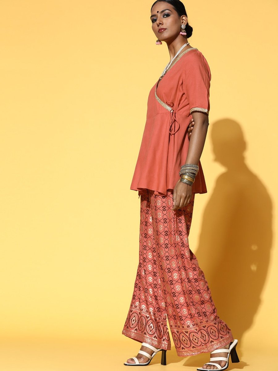All About You Ethnic Motifs Viscose Rayon Kurta Set | Grocsy