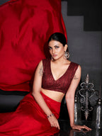 Tikhi Imli Ready To Wear Party Saree | Grocsy