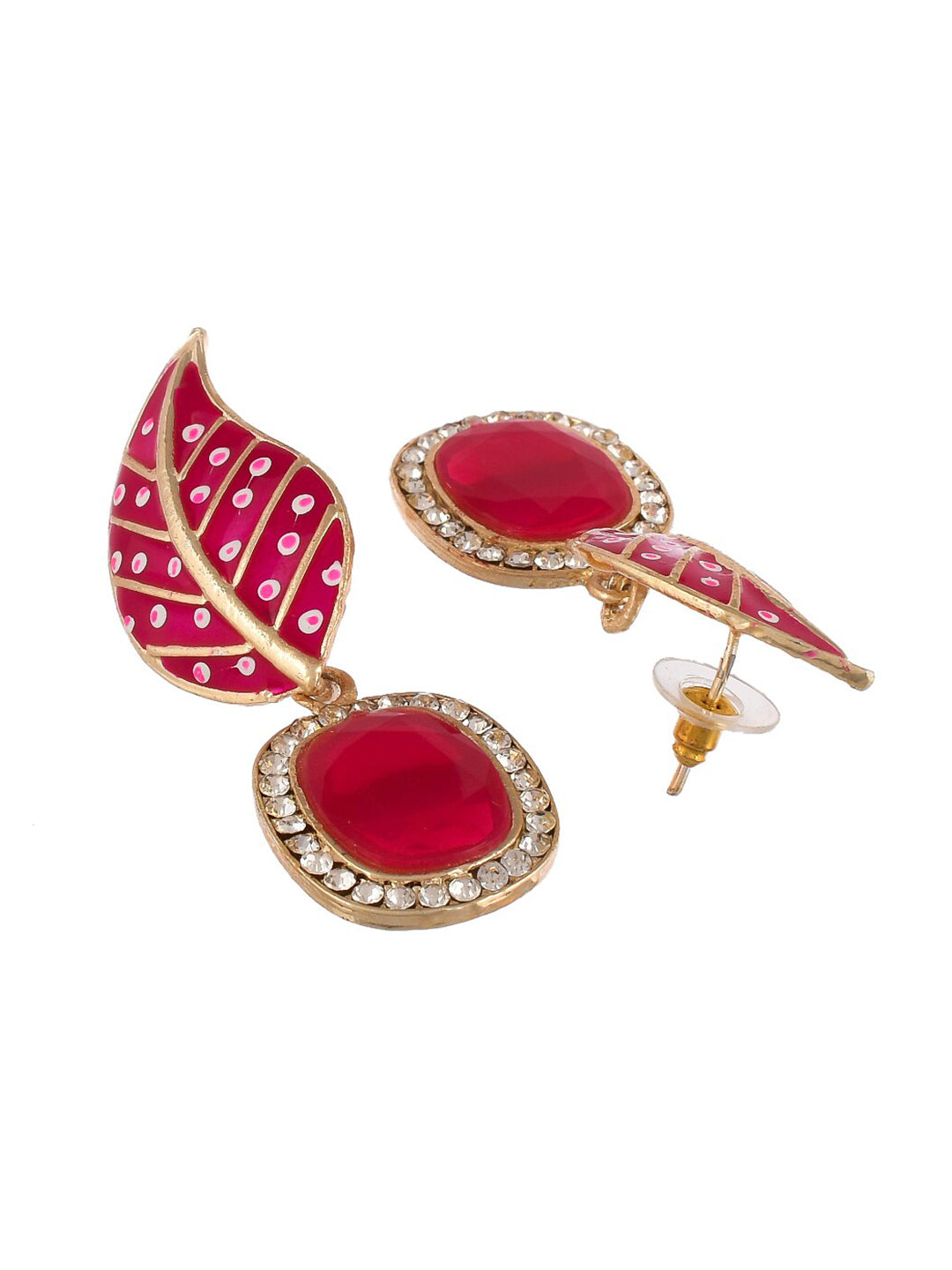 Shoshaa Set of 2 Gold-Polished Handcrafted Contemporary Drop Earrings | Grocsy