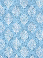 Urban Magic Blue Ethnic Motifs Printed Cotton 104 TC Queen Bedsheet With 2 Pillow Covers | Grocsy