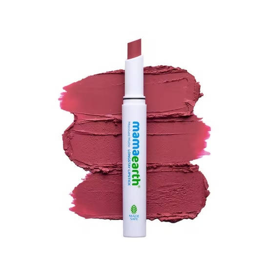 Mamaearth Moisture Matte Long Stay Lipstick-Bubblegum Nude | Grocsy