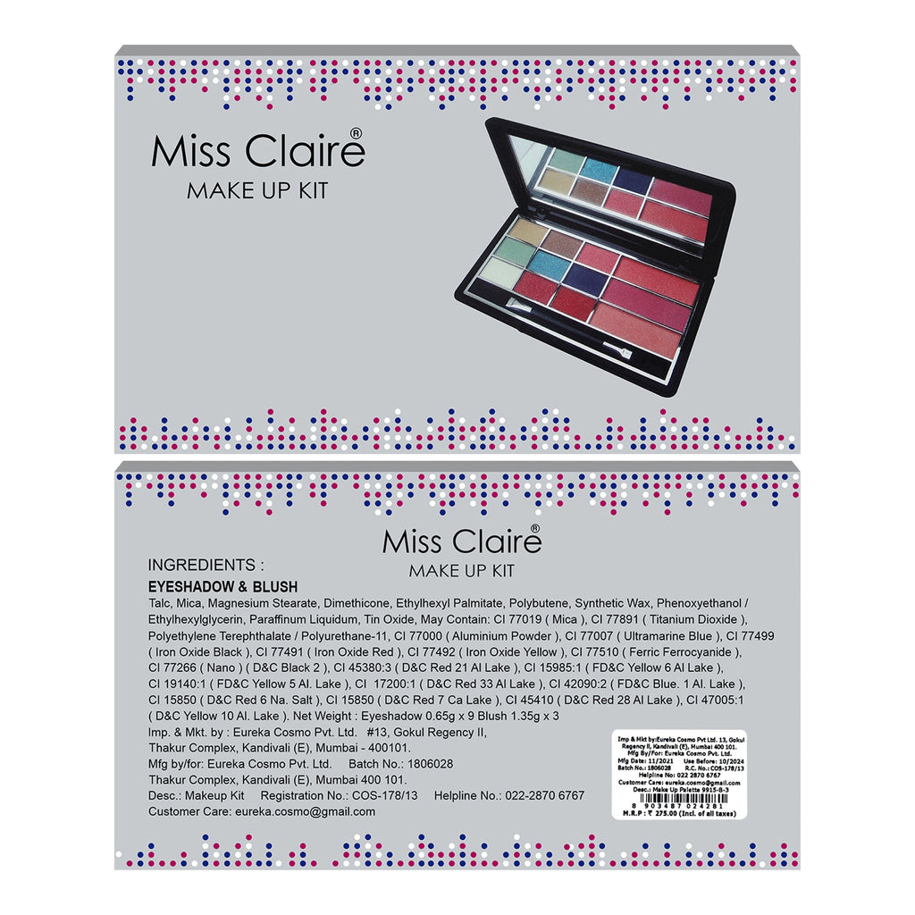 Miss Claire Make Up Palette - 9915 B-3 | Grocsy