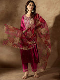 Indo Era Women Floral Embroidered Regular Kurta with Trousers & With Dupatta | Grocsy