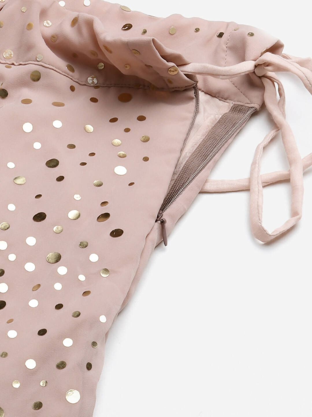 Dusty Pink Georgette Sequence Work And Glistening Embellishments Lehenga Choli with Dupatta - Jivika | Grocsy
