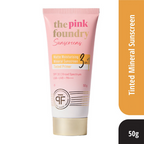 The Pink Foundry Tinted Matte Mineral Moisturising Sunscreen - SPF 30, PA+++ & UVA UVB Protection | Grocsy