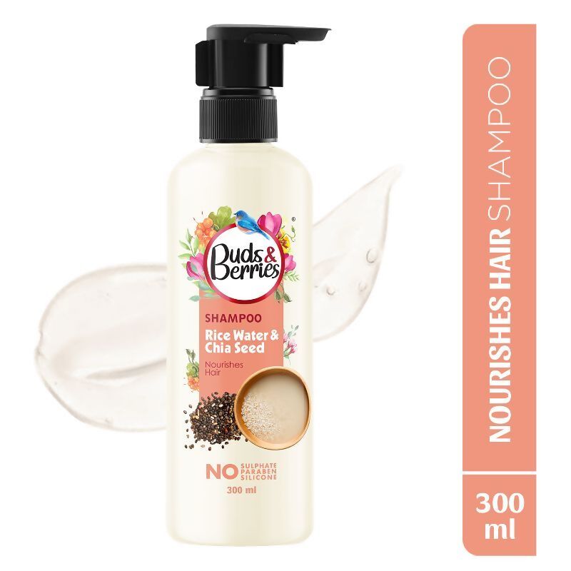 Buds & Berries Rice Water & Chia Seed Shampoo | Grocsy