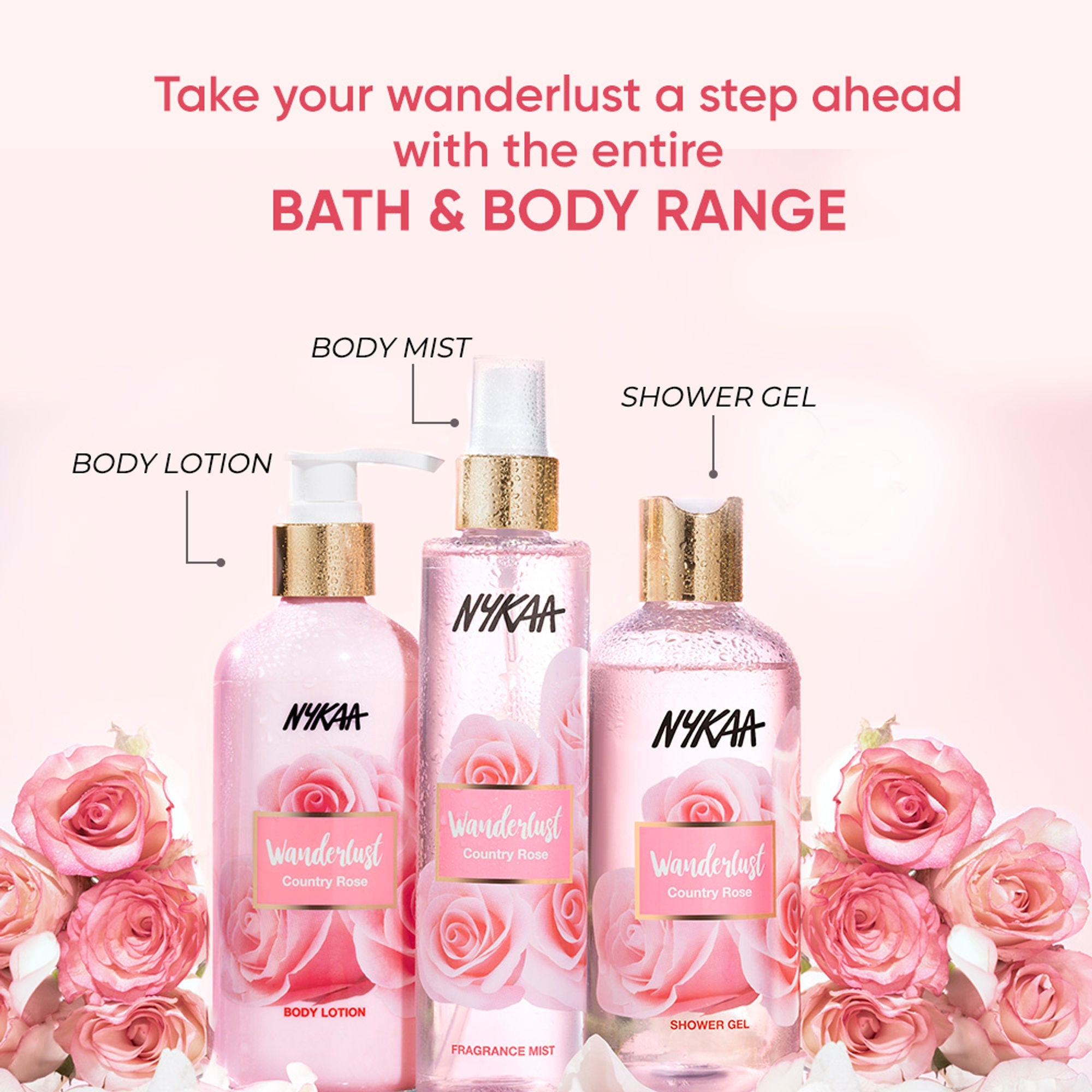 Wanderlust Fragrance Mist For Her - Country Rose | Grocsy