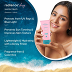 Aqualogica Radiance+ Dewy Lightweight Sunscreen Gel SPF 50+ PA+++ | Grocsy