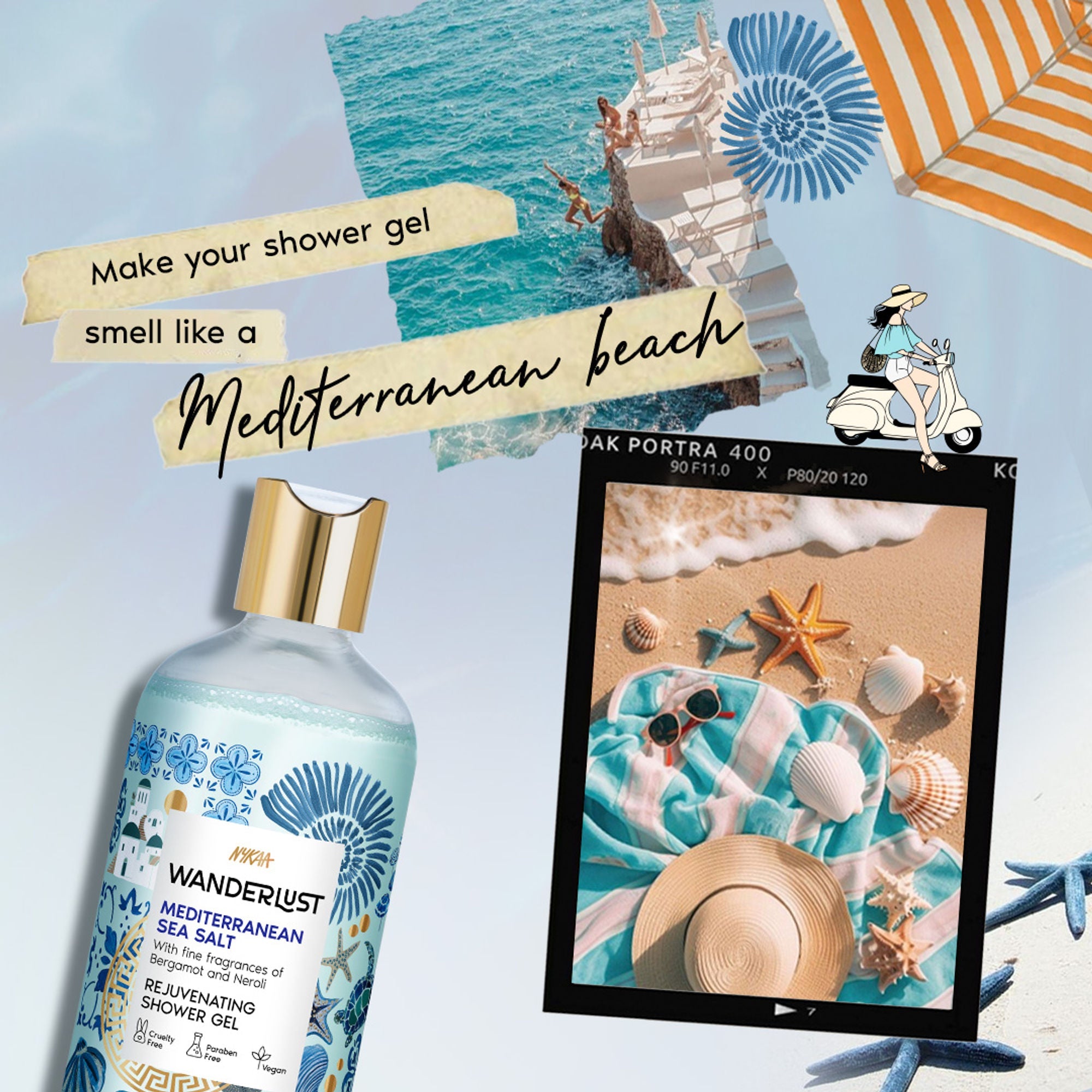 Wanderlust Shower Gels - Mediterranean-Sea-Salt | Grocsy