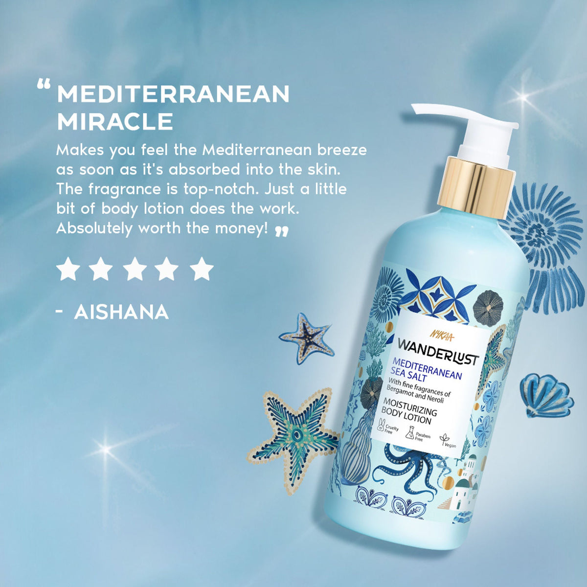 Wanderlust Moisturizing Body Lotion - Mediterranean-Sea-Salt | Grocsy