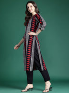 Indo Era Printed Regular Thread Work Pure Cotton Kurta with Trousers & With Dupatta | Grocsy
