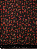 Tikhi Imli Black & Red Poly Georgette Printed Saree | Grocsy