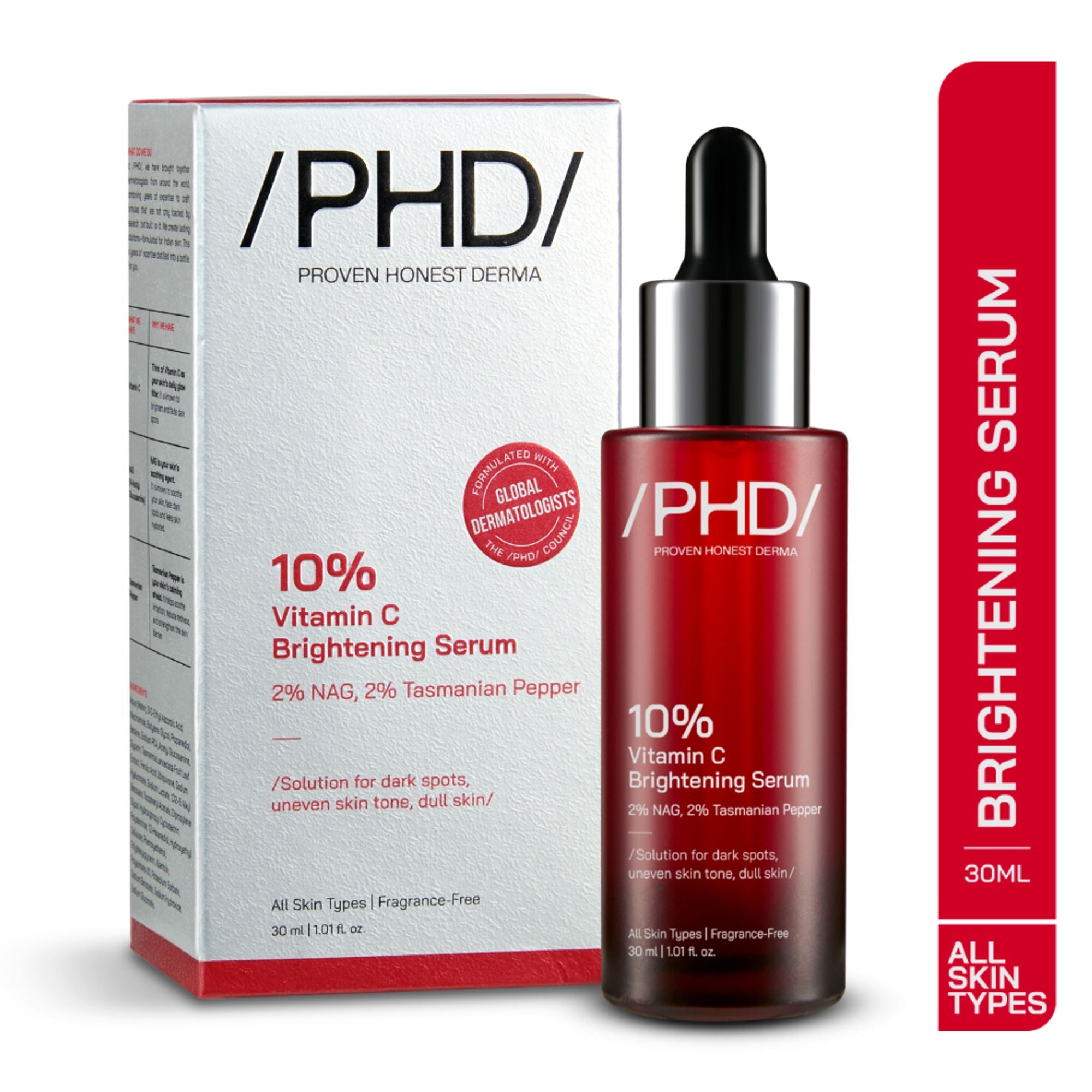 Proven Honest Derma (PHD) 10% Vitamin C Brightening Serum | Grocsy