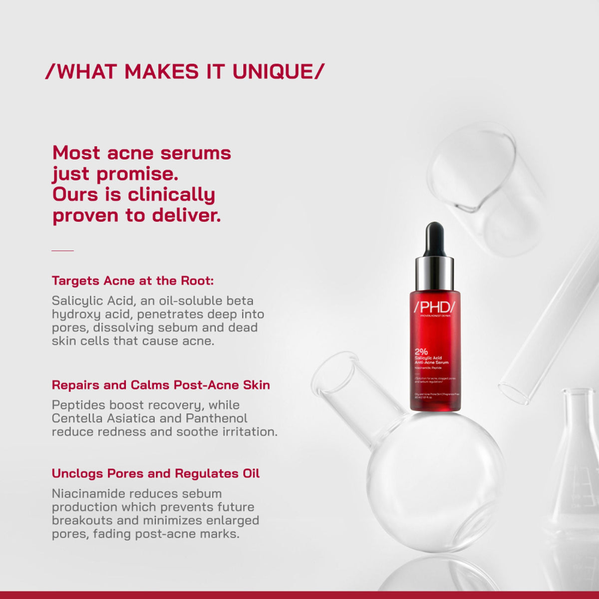 Proven Honest Derma (PHD) 2% Salicylic Acid Anti-Acne Serum | Grocsy