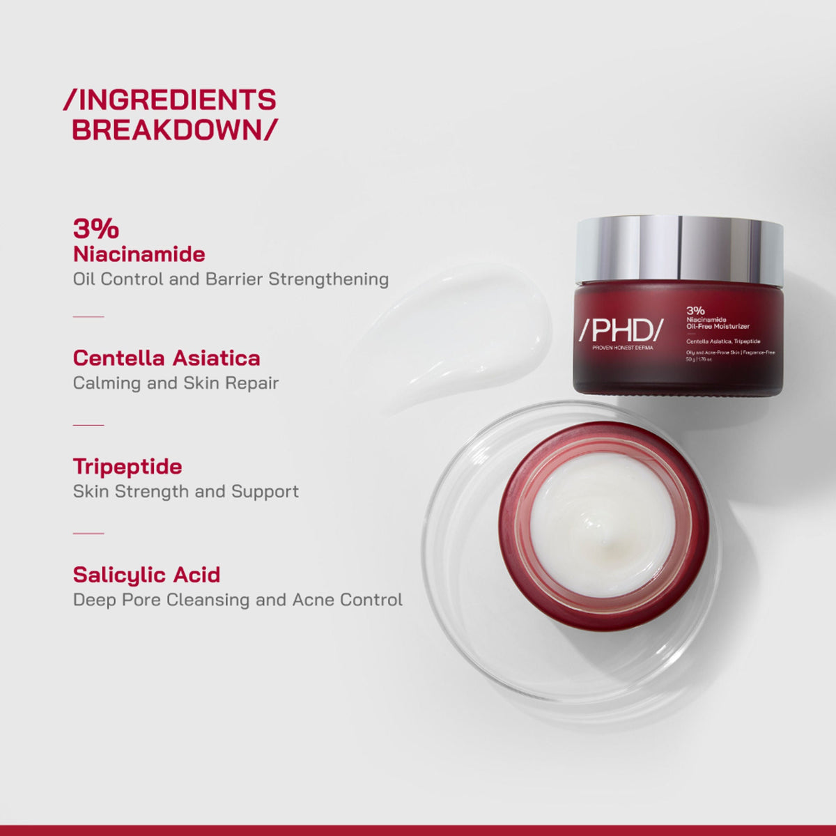 Proven Honest Derma (PHD) 3% Niacinamide Oil-Free Moisturizer | Grocsy