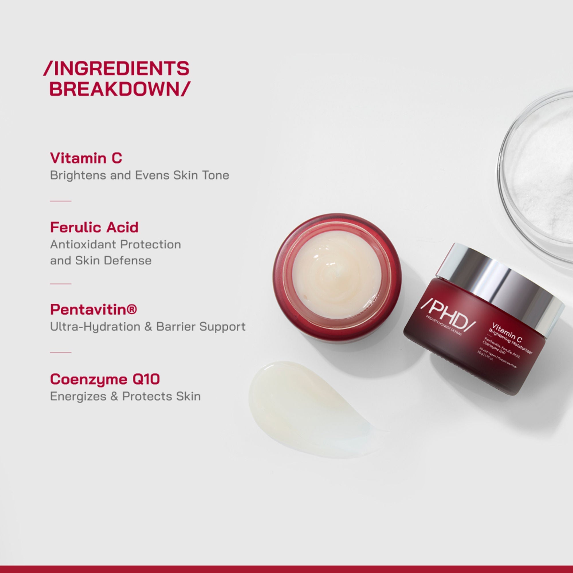 Proven Honest Derma (PHD) Vitamin C Brightening Moisturizer | Grocsy